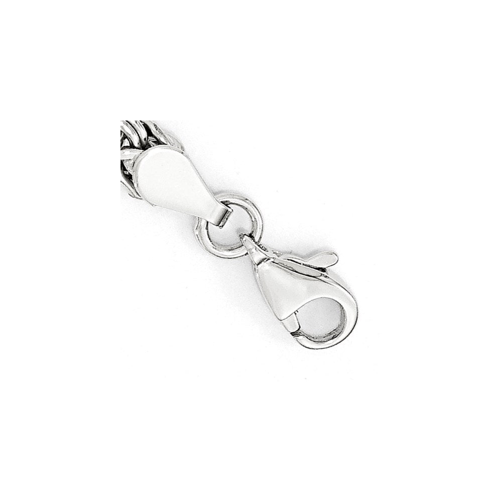 14K White Gold Polished 6.0mm Fancy Link 7 inch Bracelet