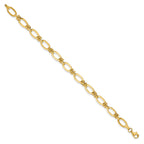 14K Polished Fancy Link Bracelet