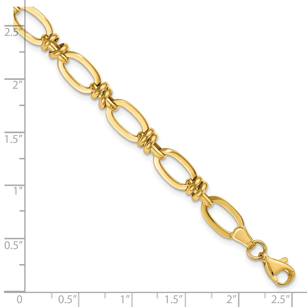 14K Polished Fancy Link Bracelet