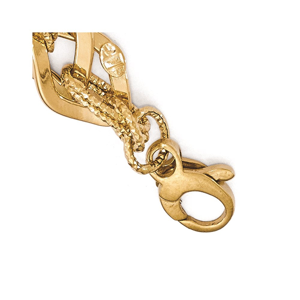 14K Yellow and White Gold Polished D/C Bracelet