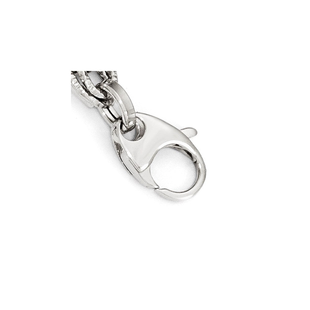 14K White Gold Polished D/C Bracelet