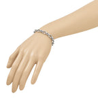 14K White Gold Polished 9.0mm Open Link 7.5 inch Bracelet