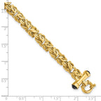 14K Polished 9.0mm Fancy Link with Black Onyx 8 inch Bracelet