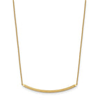 14K Polished and Diamond-cut 16 inch with 2in extender Bar Necklace