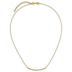 14K Polished and Diamond-cut 16 inch with 2in extender Bar Necklace