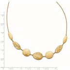 14K Polished D/C with 2in ext. Necklace