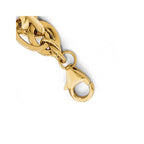 14K Polished Fancy Link .75in ext. Bracelet