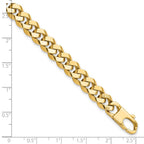 14K 8.5mm Beveled Curb 8 inch Bracelet