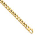 14K 7.0mm Beveled Curb 8 inch Bracelet