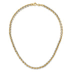 14K Two-tone Gold Polished 5.5mm Fancy Link 18 inch with .5 inch extender Necklace