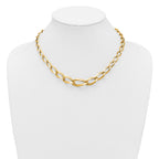 14K Polished Fancy Graduated Link 17.5 inch Necklace