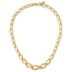 14K Polished Fancy Graduated Link 17.5 inch Necklace
