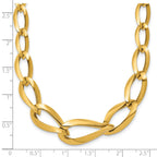 14K Polished Fancy Graduated Link 17.5 inch Necklace