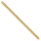 14K Polished 9.0mm Fancy Curb Men's 8 inch Bracelet