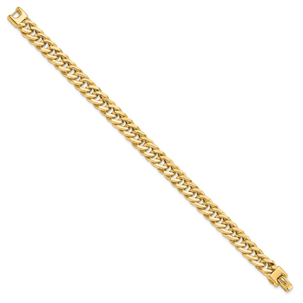 14K Polished 9.0mm Fancy Curb Men's 8 inch Bracelet