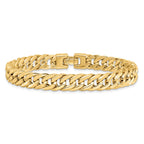 14K Polished 9.0mm Fancy Curb Men's 8 inch Bracelet