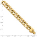 14K Polished 9.0mm Fancy Curb Men's 8 inch Bracelet
