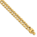 14K Polished 9.0mm Fancy Curb Men's 8 inch Bracelet