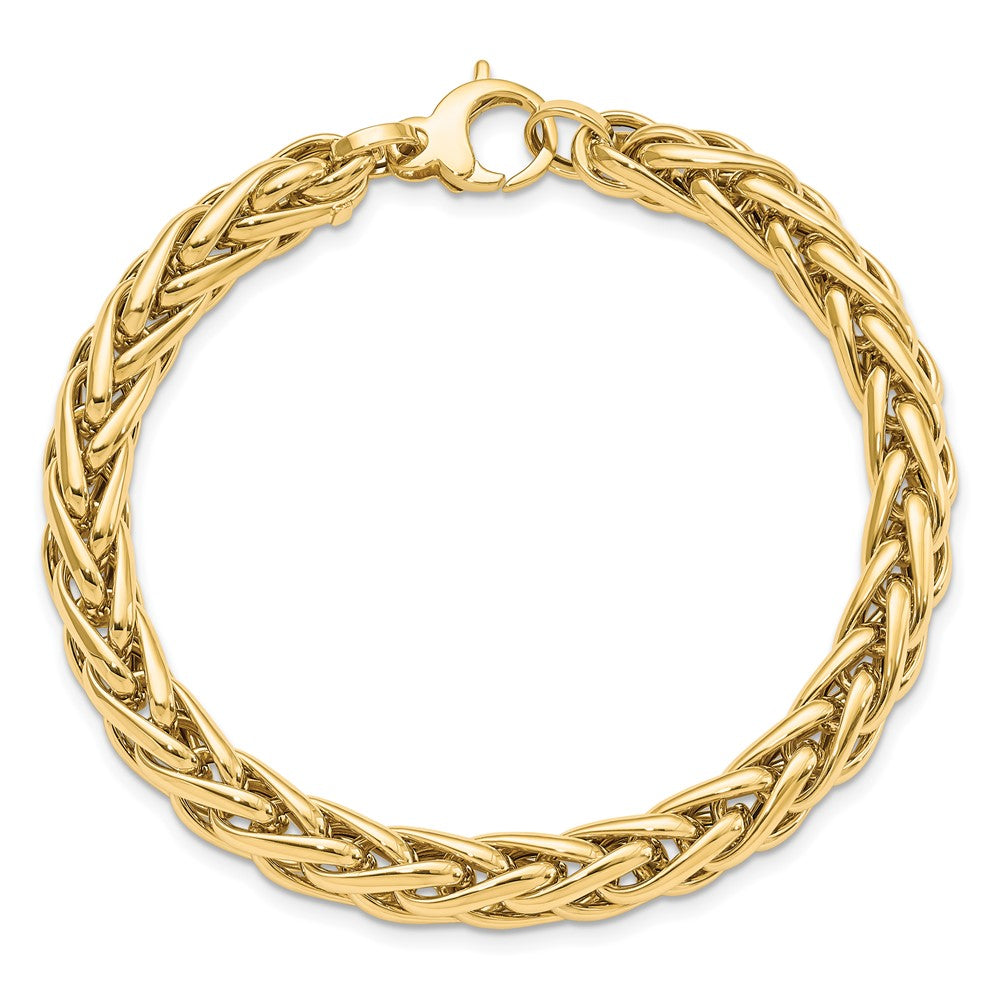 14K Polished 6.0mm Fancy Link 7.5 inch Bracelet
