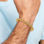 14K Polished 6.0mm Fancy Link 7.5 inch Bracelet