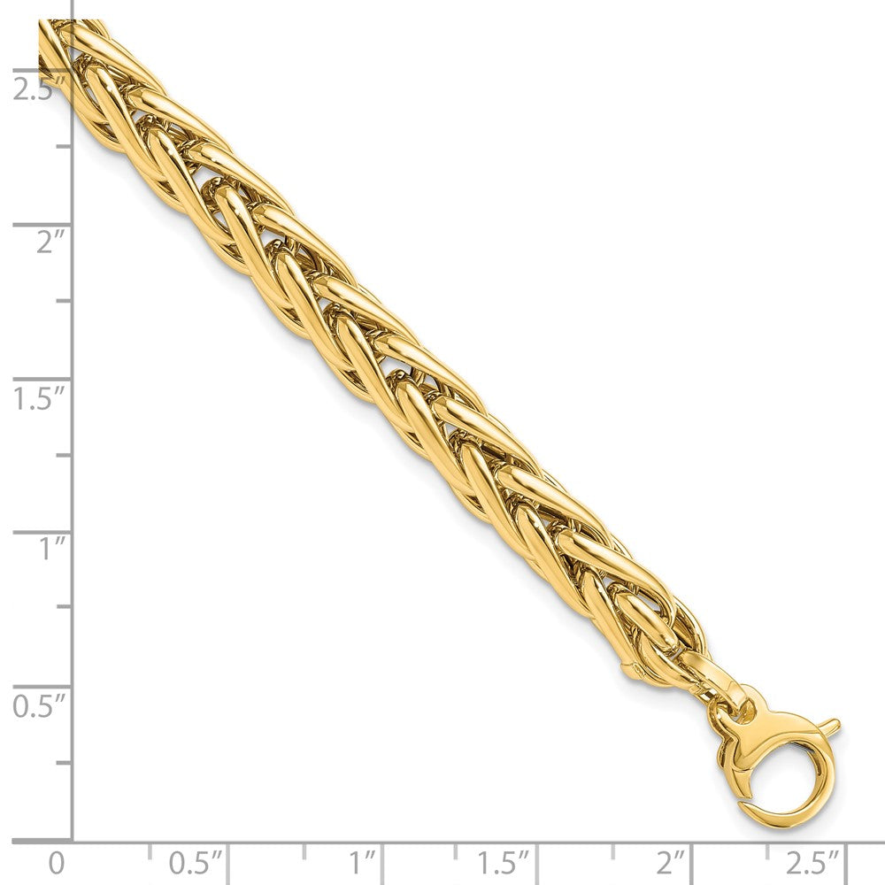 14K Polished 6.0mm Fancy Link 7.5 inch Bracelet
