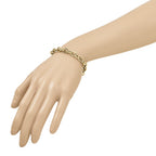 14K Polished 8.0mm Cable Oval Link 7.5 inch Bracelet