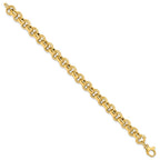 14K Polished 8.75mm Rolo Link 7.5 inch Bracelet