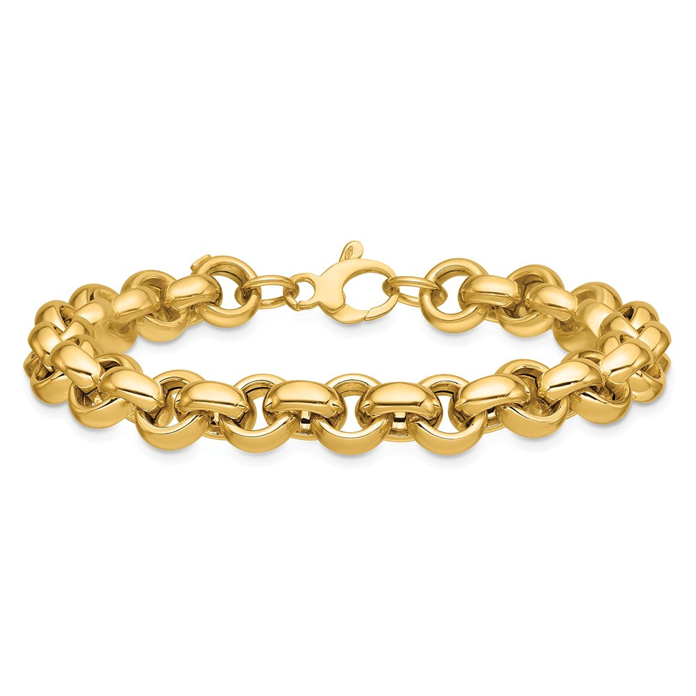 14K Polished 8.75mm Rolo Link 7.5 inch Bracelet