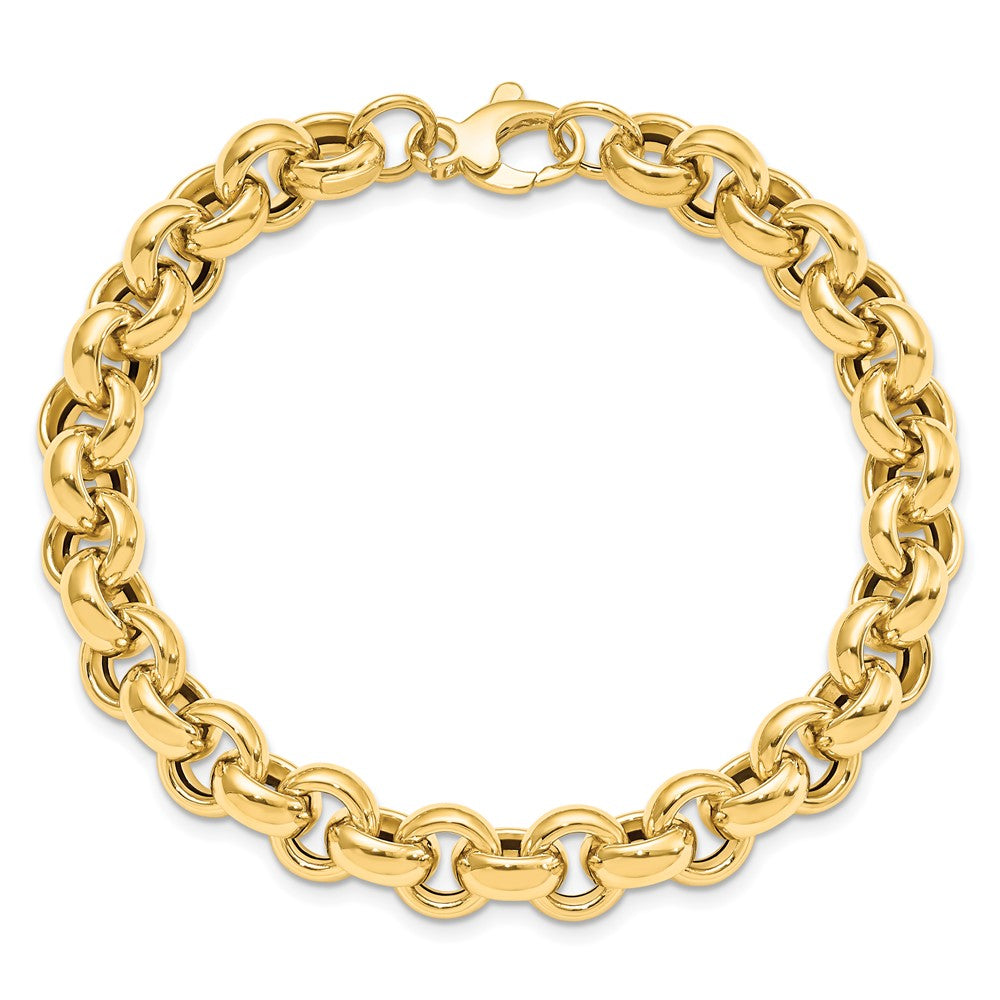 14K Polished 8.75mm Rolo Link 7.5 inch Bracelet