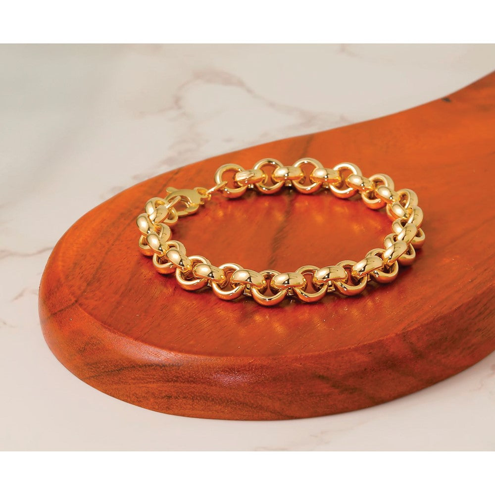 14K Polished 8.75mm Rolo Link 7.5 inch Bracelet