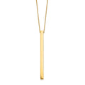 14K Polished Bar 16 inch with 2 inch extender Necklace