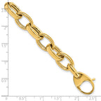 14K Polished Fancy Link 8in w/.5 ext. Bracelet