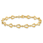 14K Polished Fancy Link 7.5in Bracelet