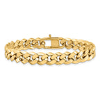 14K Polished 9.5mm Fancy Link 8 inch Bracelet