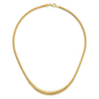 14K Polished Graduated Fancy Link Necklace