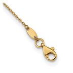 14K Two-tone Satin Triangle Necklace
