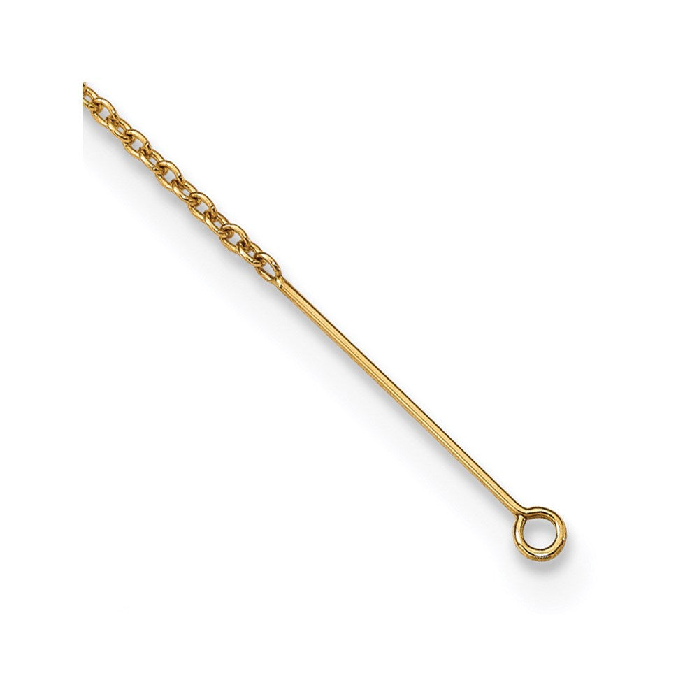 14K Two-tone Satin Triangle Necklace