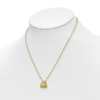14K Two-tone Satin Triangle Necklace