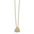 14K Two-tone Satin Triangle Necklace