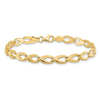 14K Polished 9.0mm Open Fancy Link 7.25 inch Bracelet
