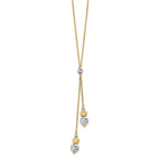 14K Two-tone Polished w/1.5 in ext. Fancy Necklace