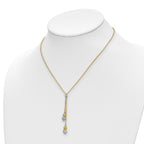 14K Two-tone Polished w/1.5 in ext. Fancy Necklace