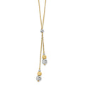 14K Two-tone Polished w/1.5 in ext. Fancy Necklace