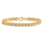 14K Polished Fancy Link Bracelet