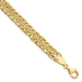 14K Polished and Textured Fancy Link7.75 inch Bracelet