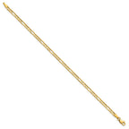 14K 3mm Concave Open Figaro with Lobster Clasp Bracelet