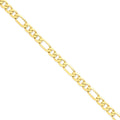 14K 8.75mm Concave Open Figaro with Lobster Clasp Bracelet