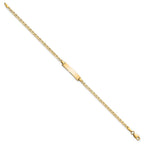 14k Polished Solid Chain/Solid Plate Flat Anchor Link 22.5x4.5mm Plate 7 inch ID Bracelet