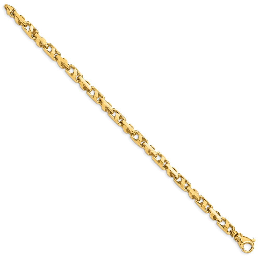 14K 5.5mm Fancy Link with Fancy Lobster Clasp Bracelet