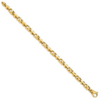 14K 5.5mm Fancy Link with Fancy Lobster Clasp Bracelet